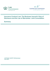 Insurance Contract Law: The Business Insured's