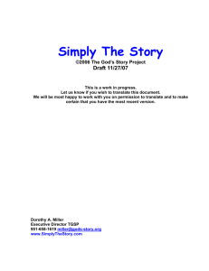 Simply The Story - The God's Story Project