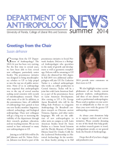 2014 - Anthropology at the University of Florida