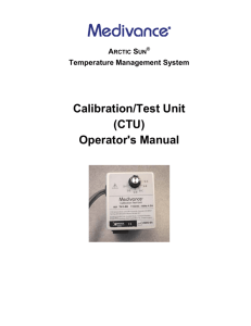 Calibration/Test Unit (CTU) Operator's Manual