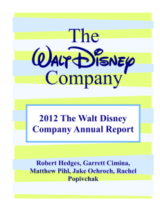 2012 The Walt Disney Company Annual Report