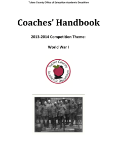 Coaches' Handbook - Tulare County Office of Education