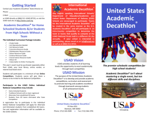 USAD - Academic Decathlon of Excellence, Inc. All Rights Reserved