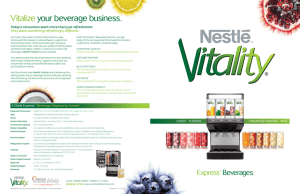 Nestle Vitality Juice program & equipment