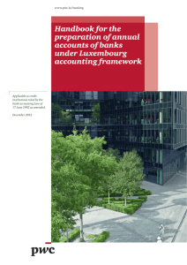 Handbook for the preparation of annual accounts of banks