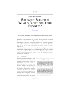 Extranet Security: What's Right For Your Business?