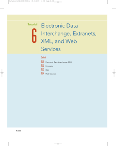 Electronic Data Interchange, Extranets, XML, and Web Services