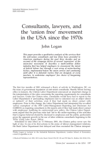 Logan - Consultants, Lawyers and the Union