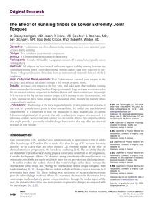 The Effect of Running Shoes on Lower Extremity Joint Torques