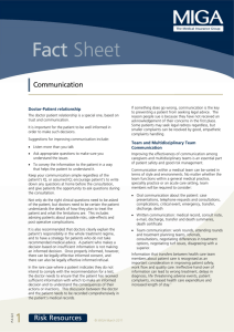Communication - Fact Sheet - March 2011