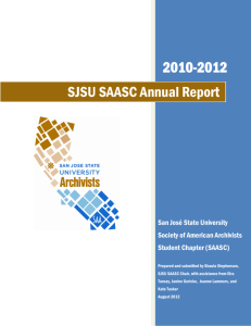 SJSU SAASC Annual Report - Society of American Archivists