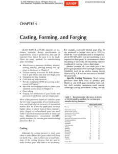 Casting, Forming, and Forging