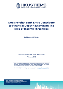 Does Foreign Bank Entry Contribute to Financial Depth?: Examining