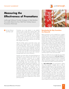 Measuring the Effectiveness of Promotions