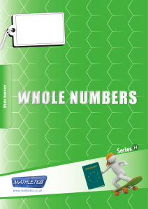 whole numbers - Burton Morewood