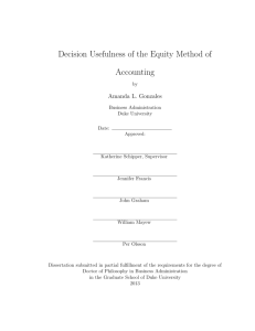 Decision Usefulness of the Equity Method of Accounting