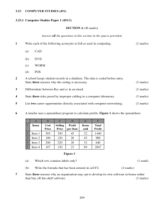 3.23.1 Computer Studies Paper 1