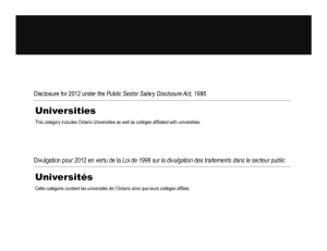 Universités Universities