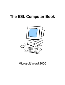 The ESL Computer Book Word 2000