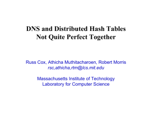 DNS and DHTs: Not Quite Perfect Together