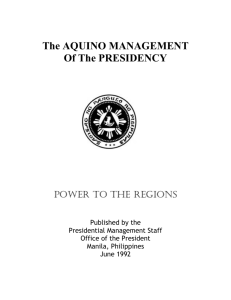 Power To The Regions - Cory Aquino Website