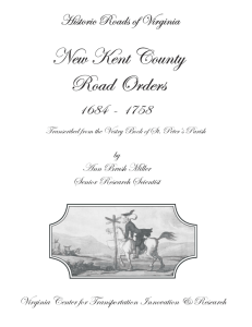 New Kent County Road Orders New Kent County Road Orders