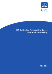 CPS Policy for Prosecuting Cases of Human Trafficking