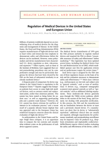 Regulation of Medical Devices in the United States and