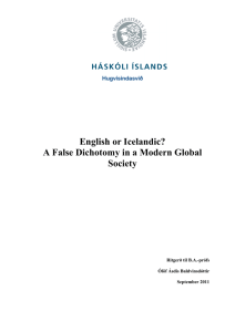 English or Icelandic? A False Dichotomy in a Modern