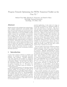 Progress Towards Optimizing the PETSc Numerical Toolkit on the