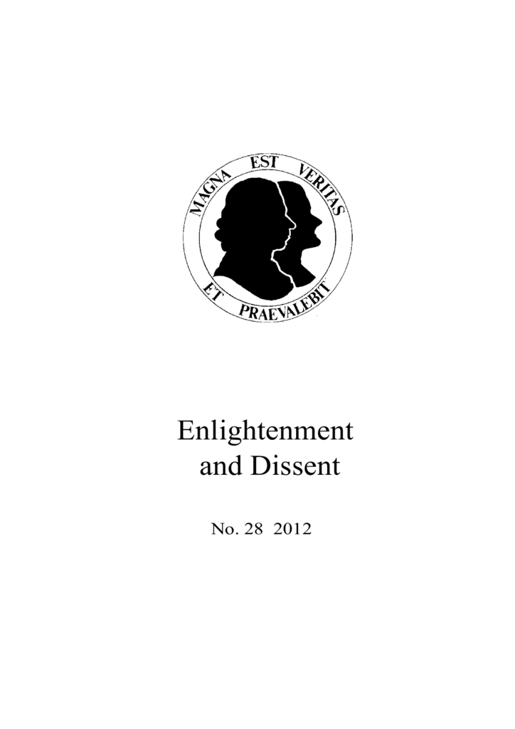 Enlightenment And Dissent The Queen Mary Centre For Religion
