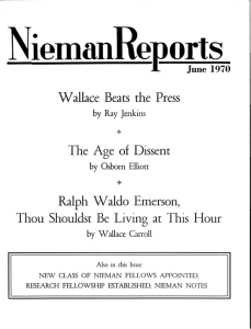 The Age of Dissent Ralph Waldo Emerson, Thou Shouldst Be Living