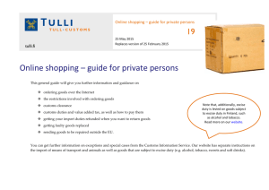 Online shopping – guide for private persons