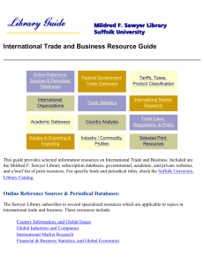 International Trade and Business Resource Guide