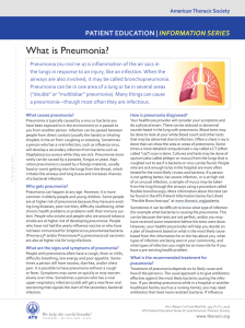 What is Pneumonia? - American Thoracic Society