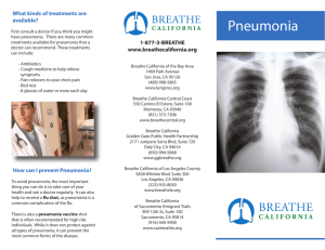Pneumonia - Breathe California of the Bay Area