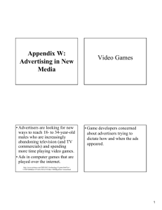 Appendix W: Advertising in New Advertising in New Media