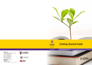 Getting Started Guide - UNSW Canberra - UNSW-ADFA