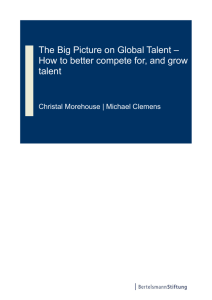 The Big Picture on Global Talent – How to better compete for, and
