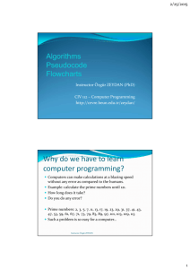 Algorithms Pseudocode Flowcharts