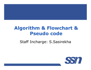 Algorithm & Flowchart & Pseudo code