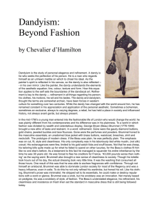 Dandyism: Beyond Fashion