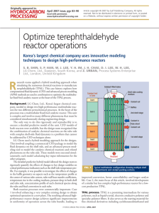 Optimize terephthaldehyde reactor operations