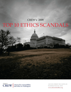 Top Ten Ethics Scandals of 2009