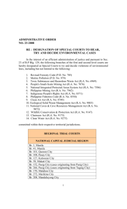 Philippines A.O. No.23-2008 Designation of