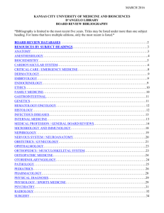 Board Review Bibliography - Kansas City University of Medicine and