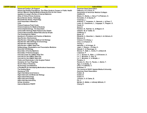 CTSEP Book Loan Program List - SUNY Upstate Medical University