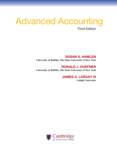 Advanced Accounting - Cambridge Business Publishers
