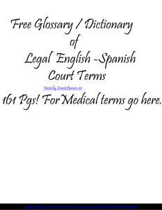 Legal Spanish Glossary