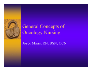 General Concepts of Oncology Nursing